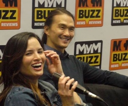  Karl Yune and with his Arrow co-actress, Katrina Law